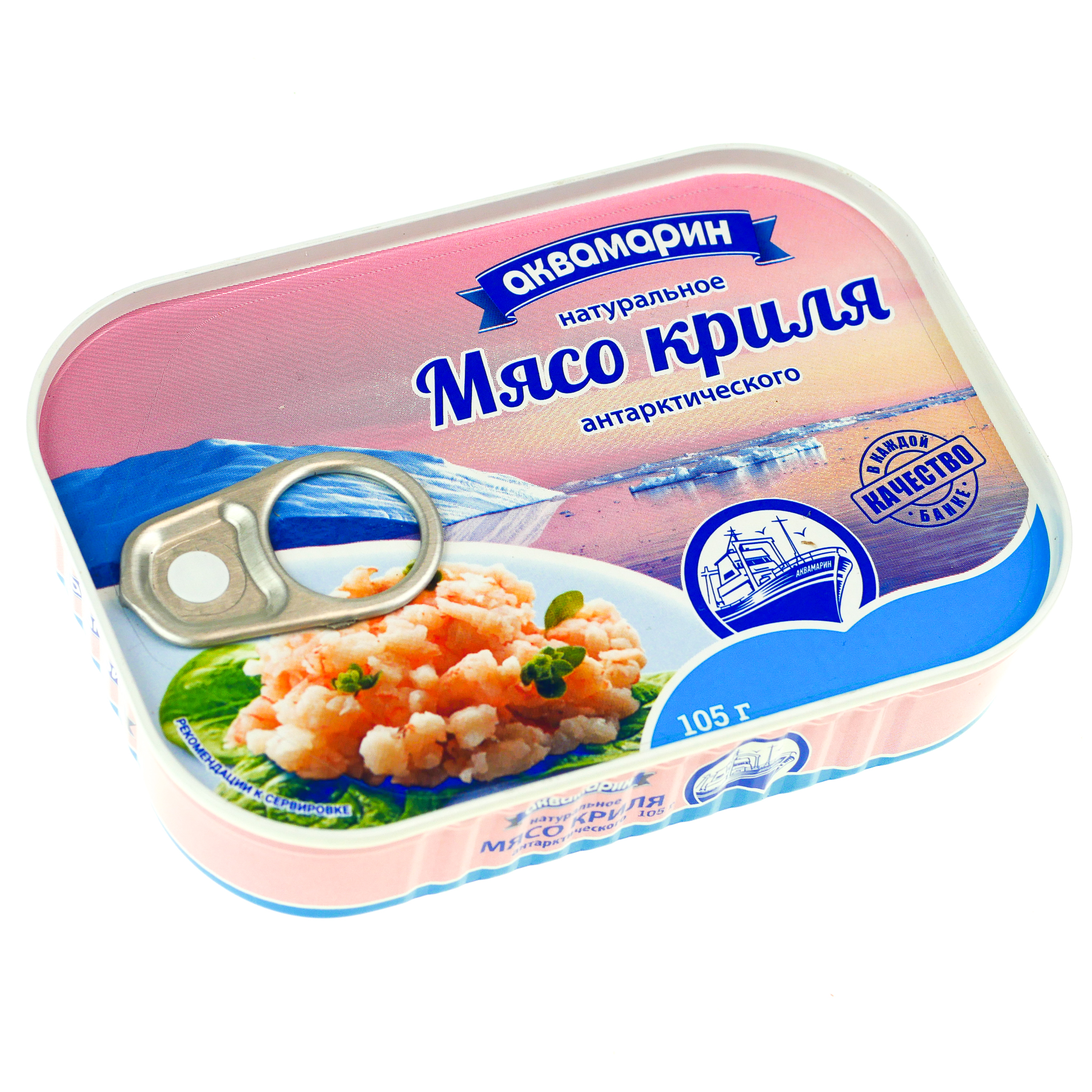 Аквамарин мясо криля натуральное 105