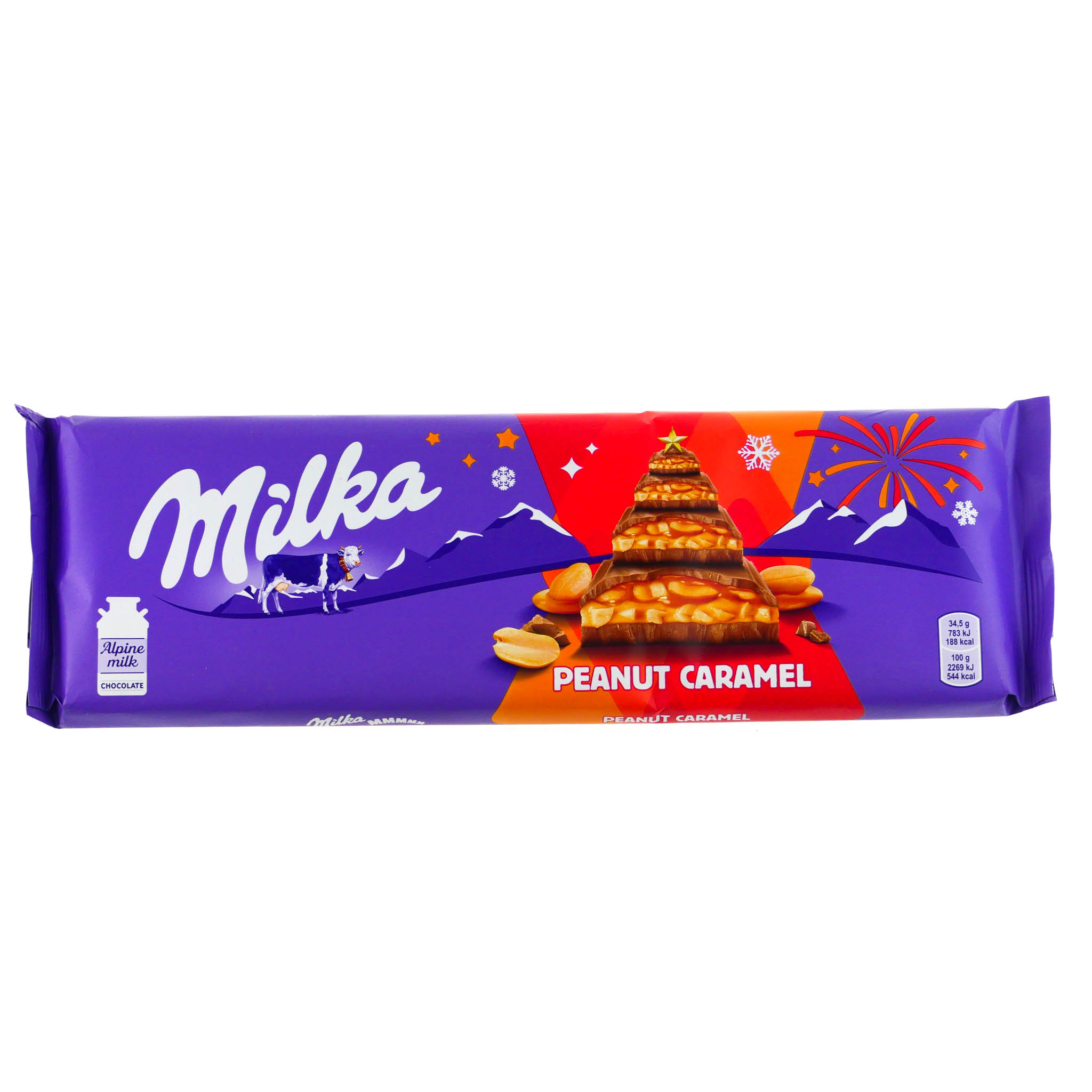 Шоколад Milka молочный карамель арахис, 276 г