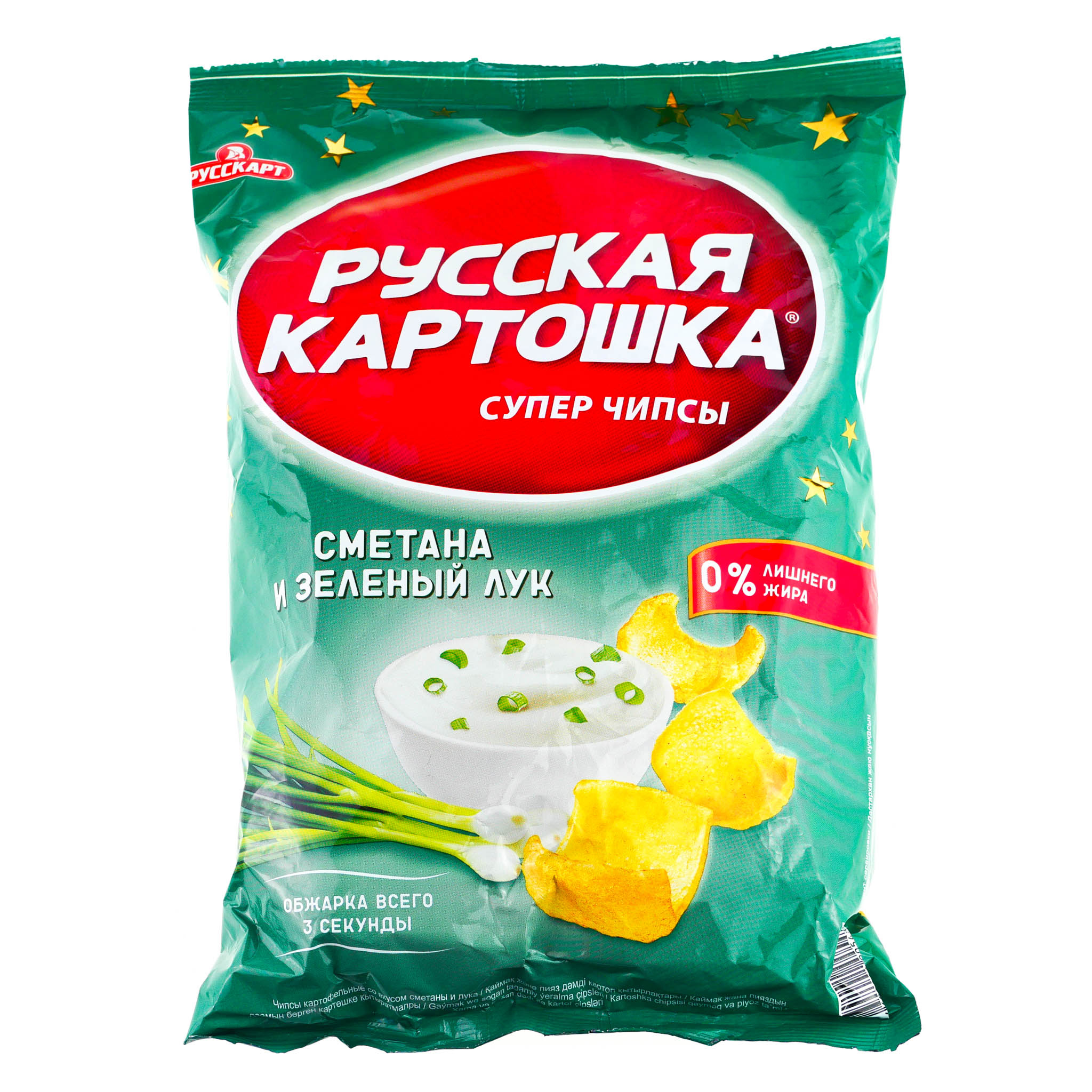 Чипсы картофельные Русская картошка 150г сметана-зеленый лук купить с  доставкой на дом в интернет-магазине Торнадо